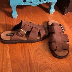 Brown Leather Men's Sandals